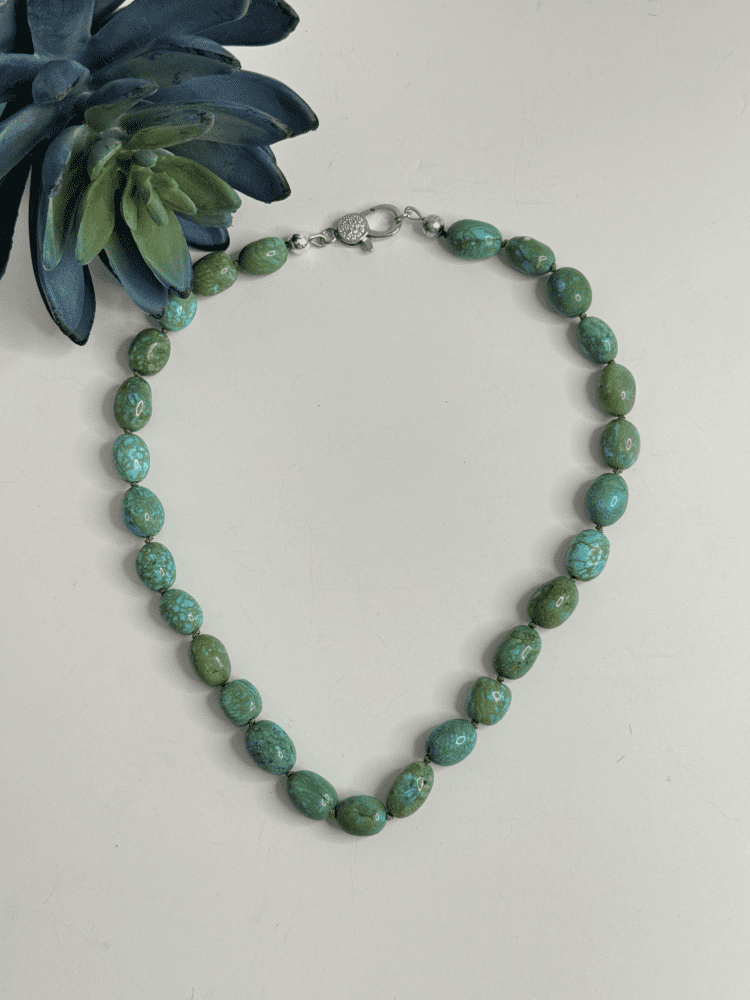 Turquoise with Micro Pave Clasp