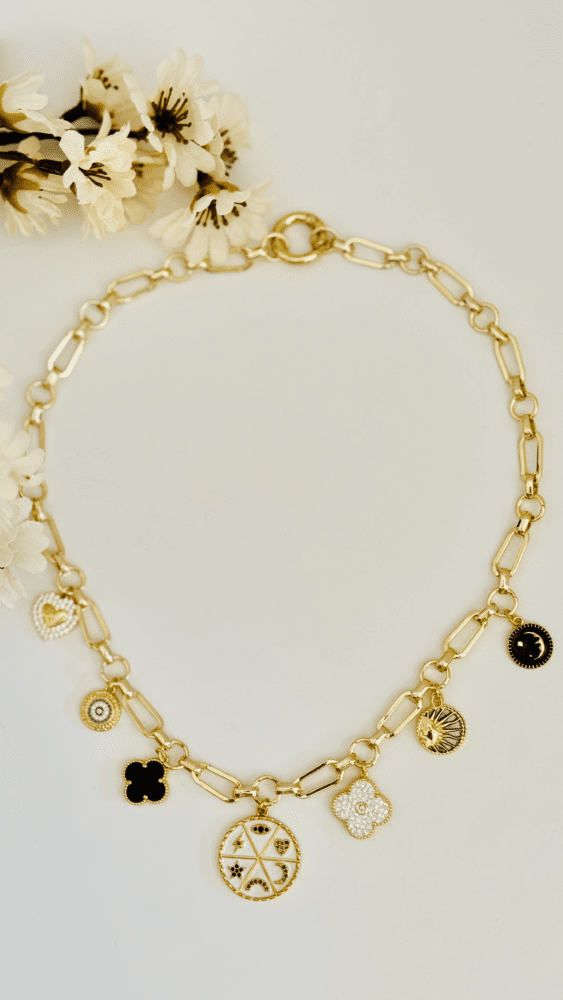 Charm Necklace - 7 Beautiful Charms