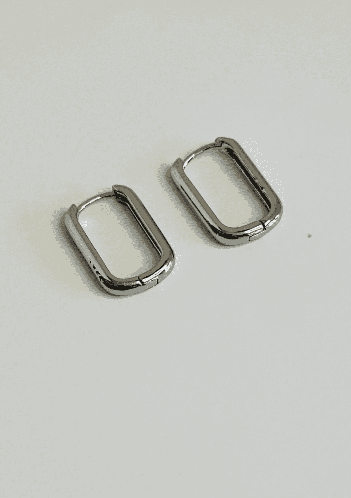 Silver Elongated Earrings