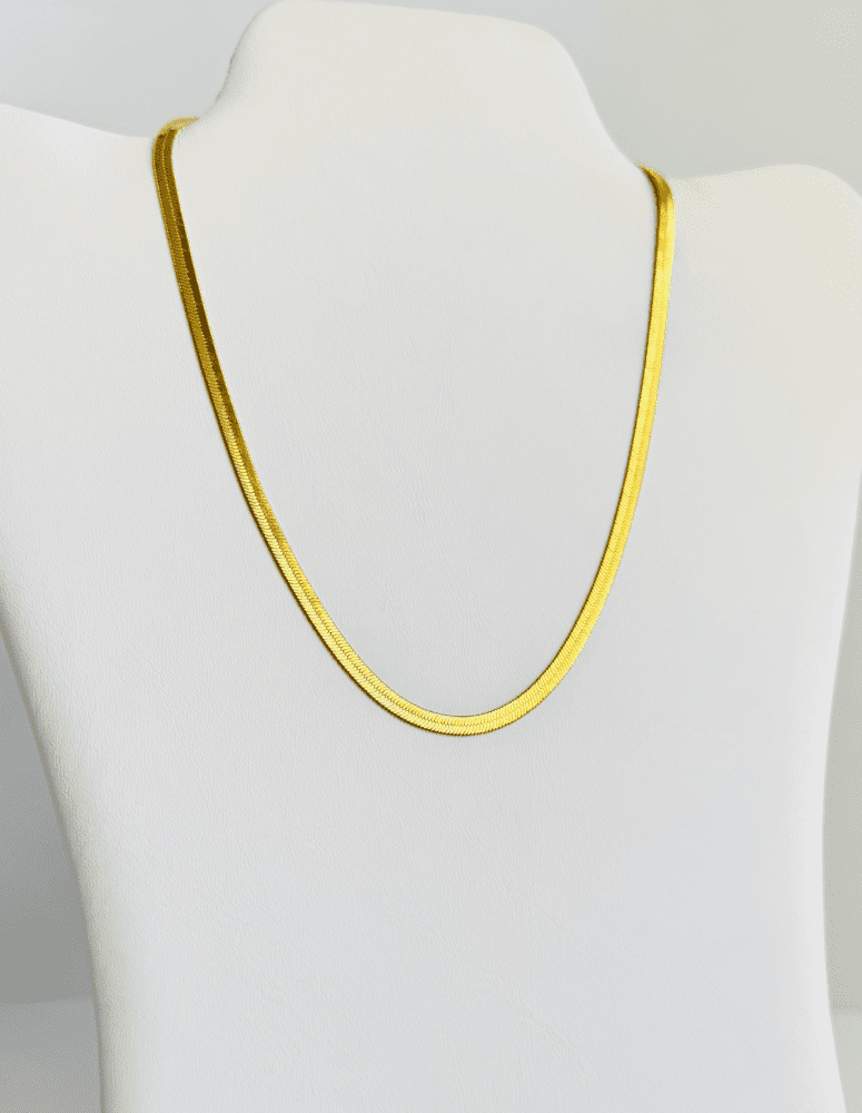 Gold Filled Herringbone Necklace