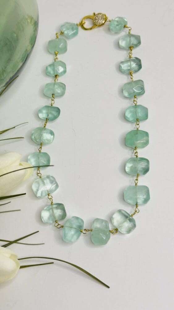 Apatite with Gold Lobster Clasp