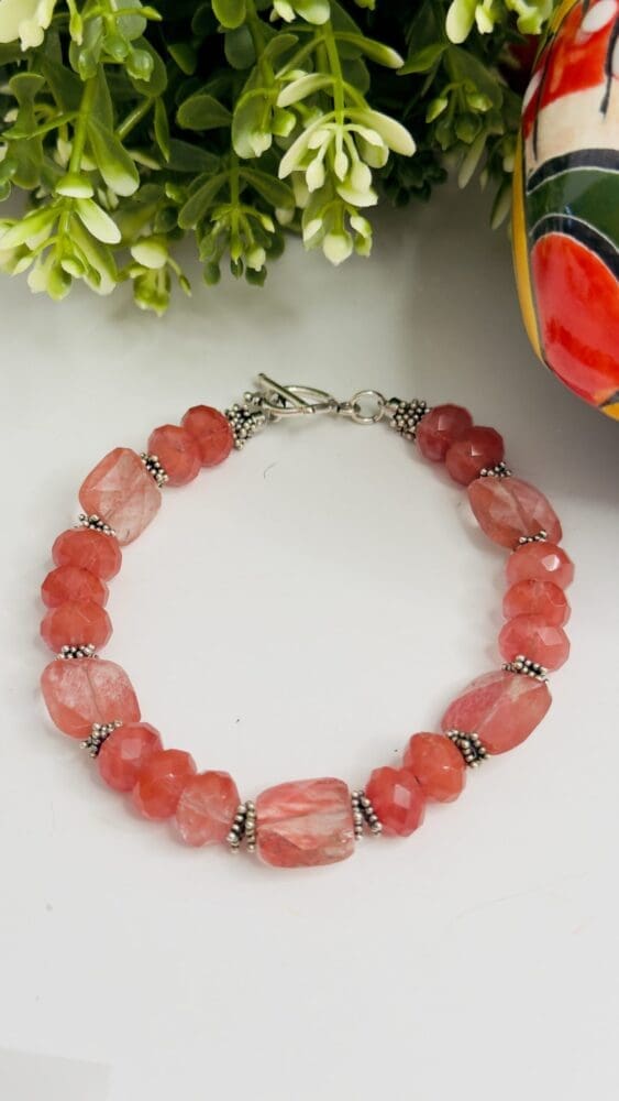 Faceted Strawberry Quartz