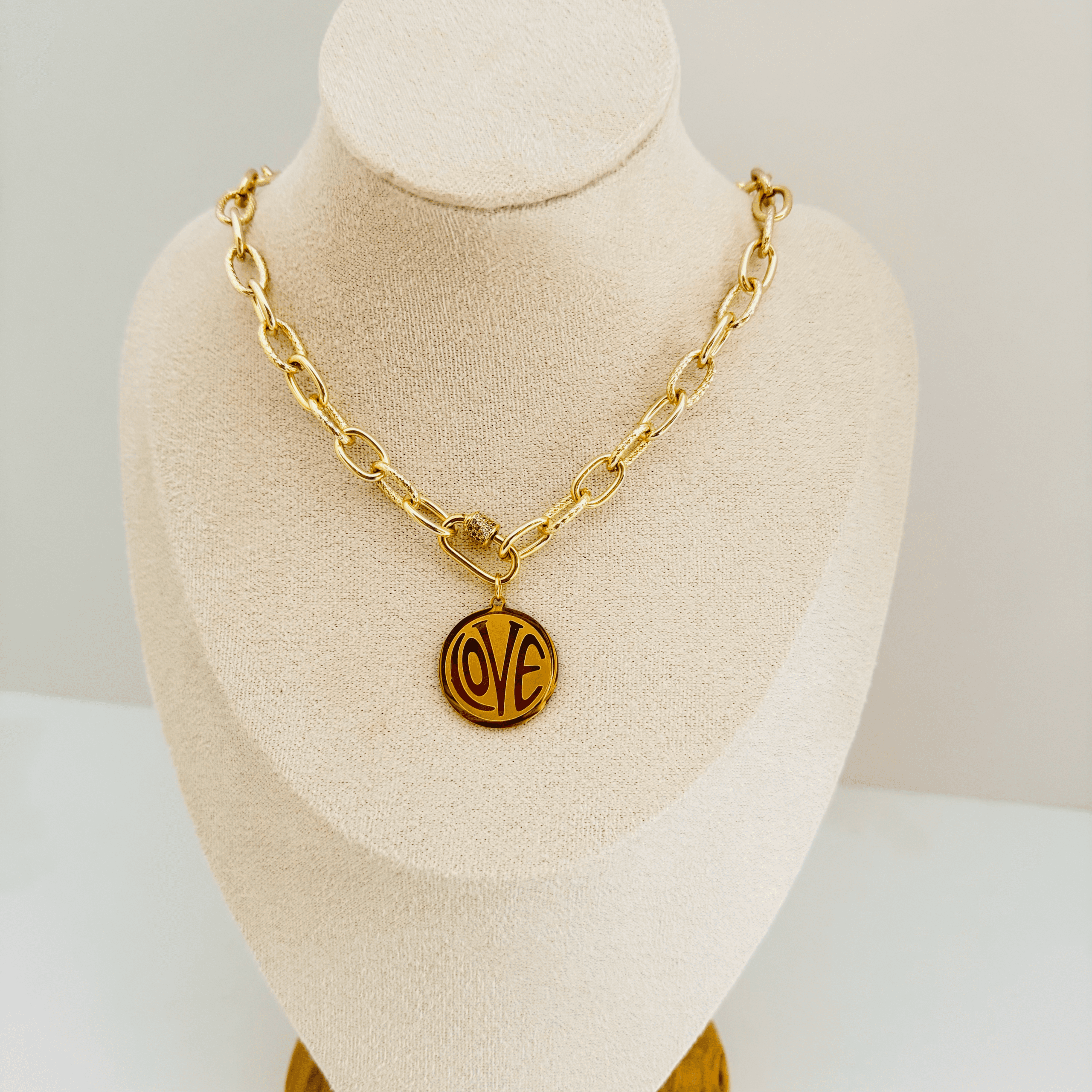 Gold Chain with LOVE Pendant