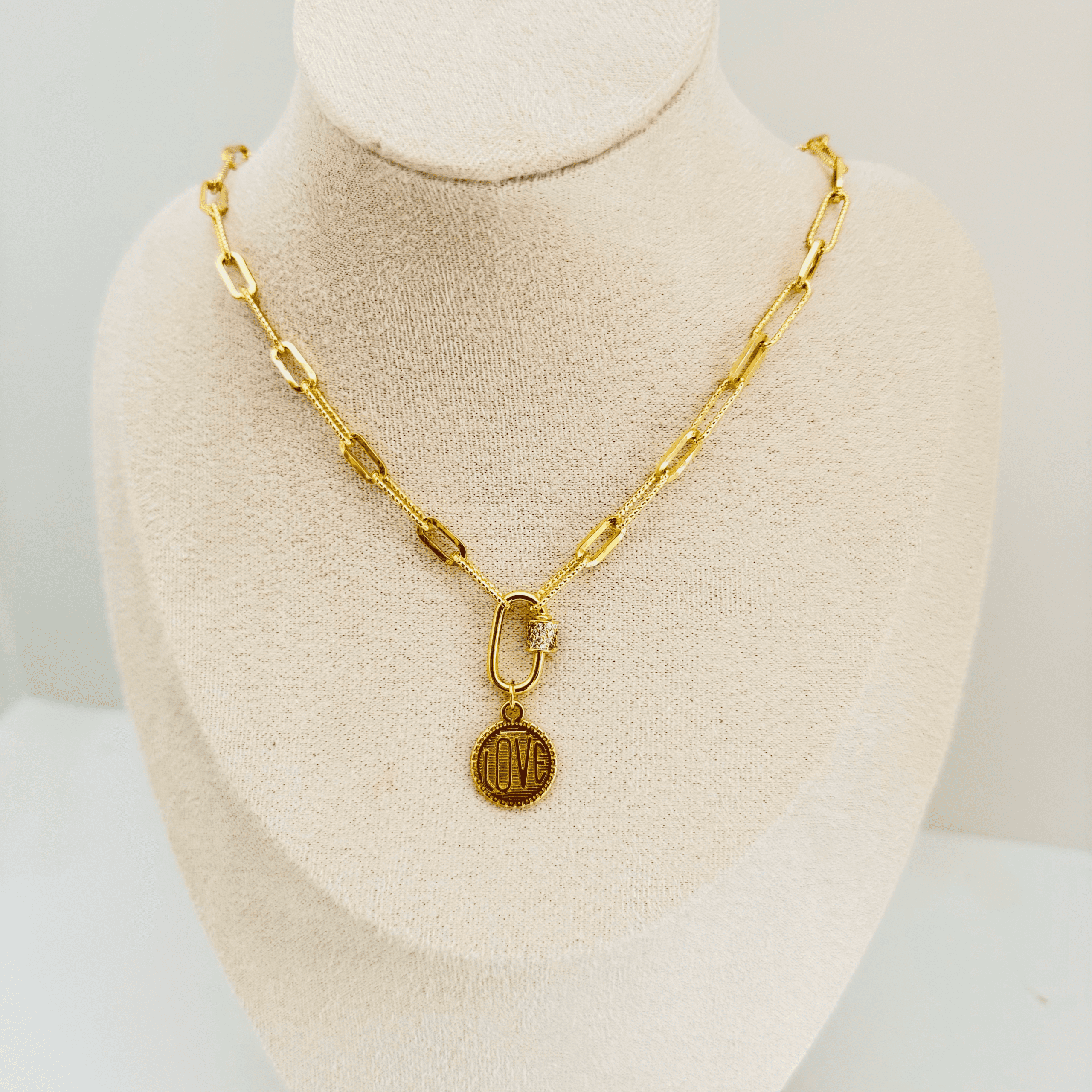Paperclip Chain with LOVE Charm